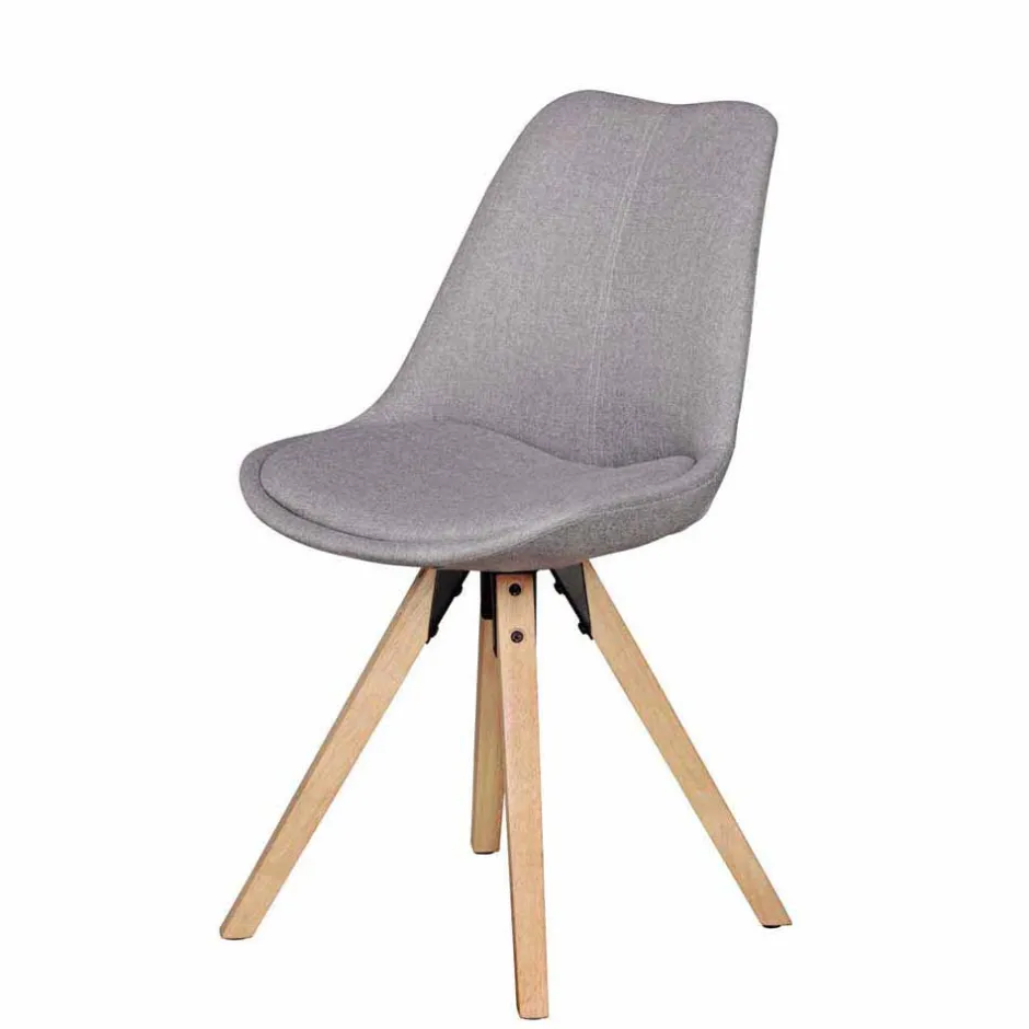 Gepolsterter Schalenstuhl Charisse mit Stoffbezug (2er Set)^Wohnen Discount