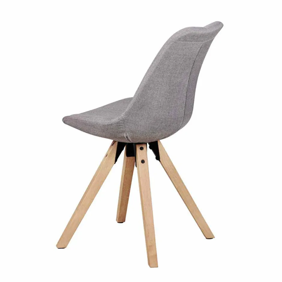 Gepolsterter Schalenstuhl Charisse mit Stoffbezug (2er Set)^Wohnen Discount