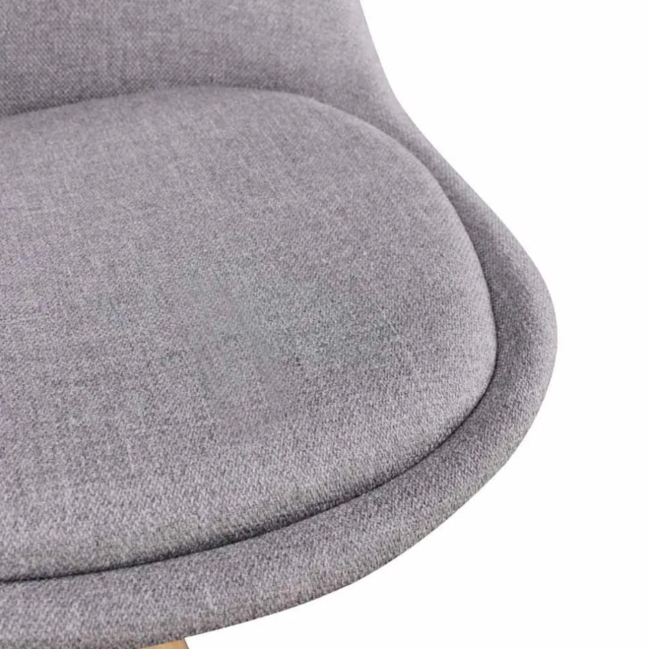 Gepolsterter Schalenstuhl Charisse mit Stoffbezug (2er Set)^Wohnen Discount