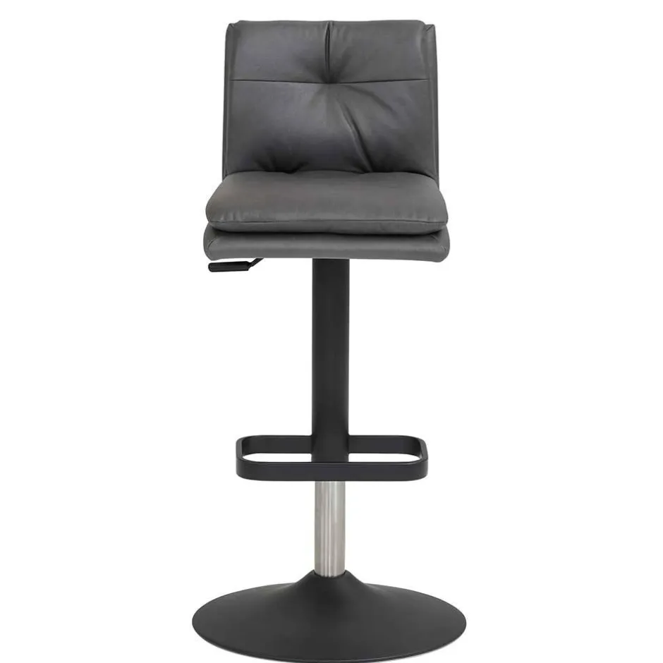 Wohnen Gepolsterter Tresenstuhl in Dunkelgrau - Teromaso