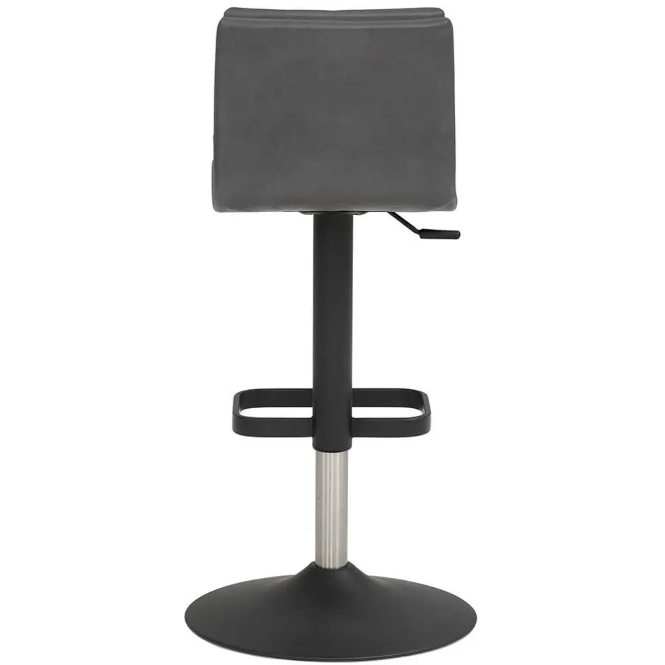 Wohnen Gepolsterter Tresenstuhl in Dunkelgrau - Teromaso