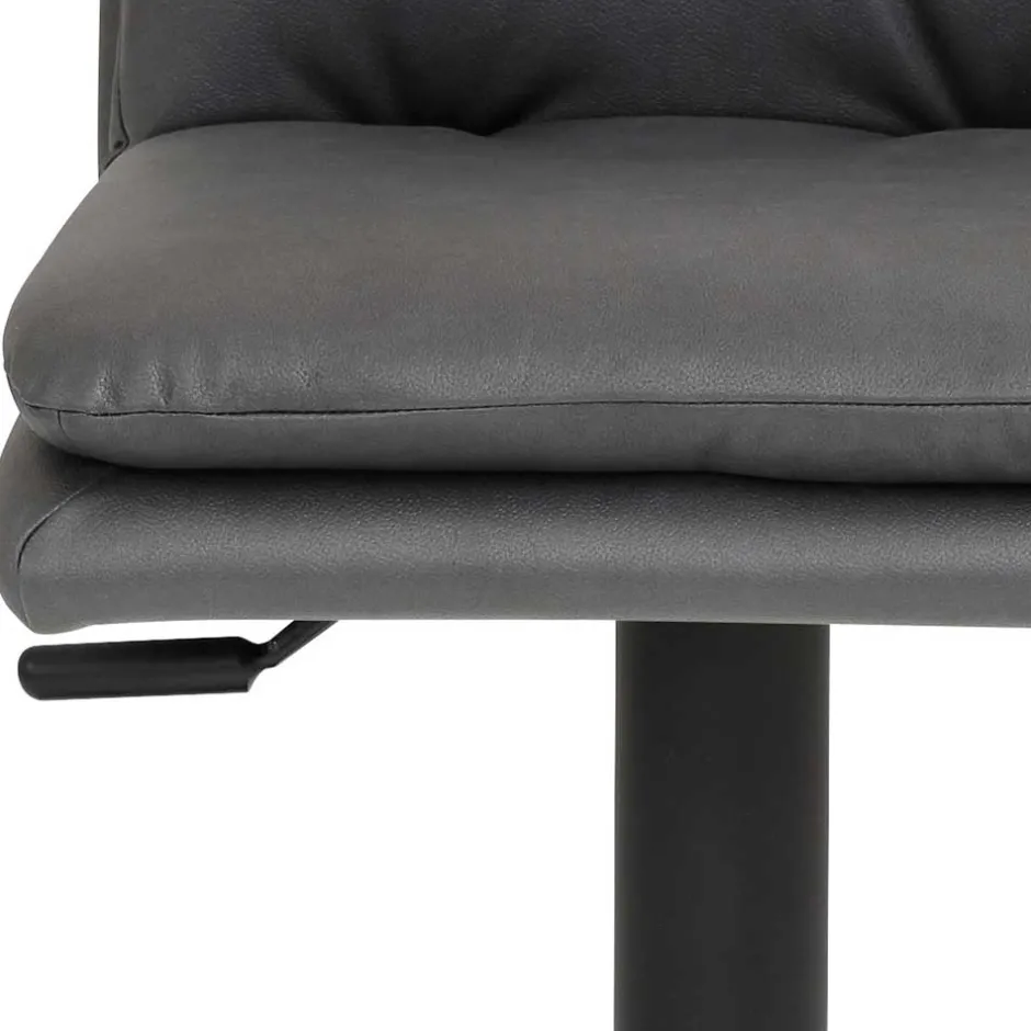 Wohnen Gepolsterter Tresenstuhl in Dunkelgrau - Teromaso