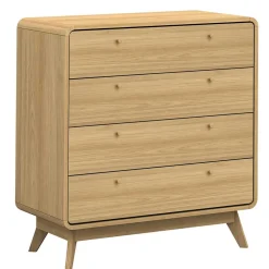 Wohnen Gerundete Kommode mit vier Schubladen - Sophiea