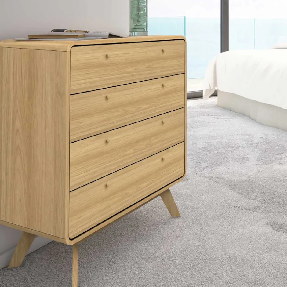 Wohnen Gerundete Kommode mit vier Schubladen - Sophiea