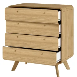 Wohnen Gerundete Kommode mit vier Schubladen - Sophiea