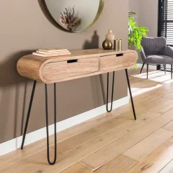 Gerundeter Konsolentisch mit Haarnadel Beinen - Vioriga^Wohnen Online