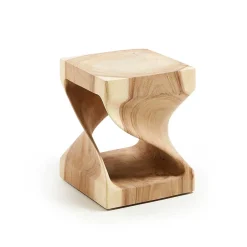 Wohnen Geschnitzter Design Beistelltisch aus Massivholz - Lavista