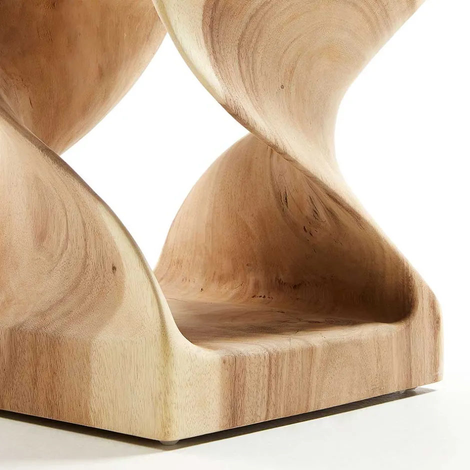 Wohnen Geschnitzter Design Beistelltisch aus Massivholz - Lavista