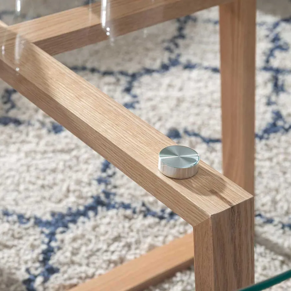 Wohnen Glas Couchtisch in Rund 78x41x78 - Lavissa