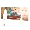 Wohnen Glas Garderobe mit Motorroller Fotodruck - Fleppos