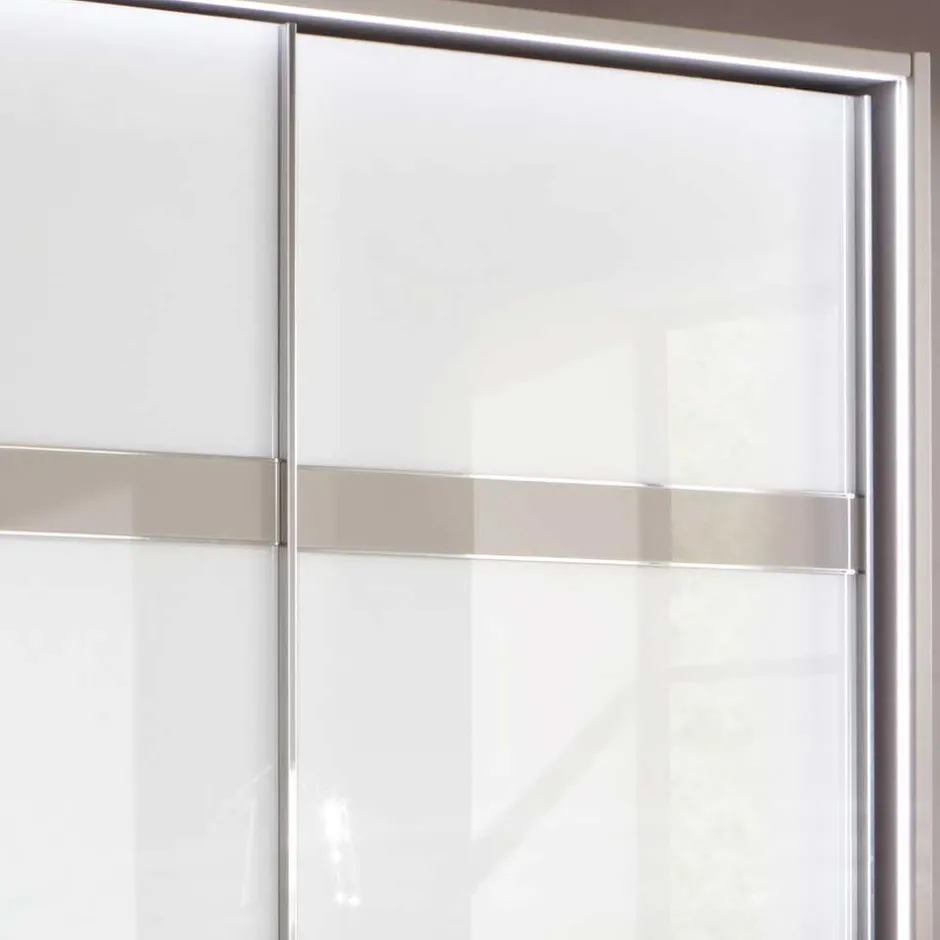 Glas Schwebetüren Schrank in Weiß & Grau - Pruducia^Wohnen Hot