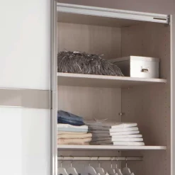 Glas Schwebetüren Schrank in Weiß & Grau - Pruducia^Wohnen Hot