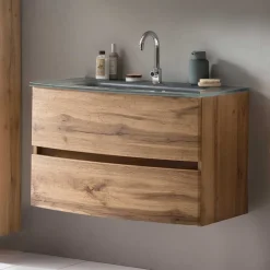 Glas Waschbecken Waschtisch 80 cm breit - Neuzera^Wohnen Outlet