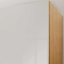 Wohnen Glasfront Kleiderschrank in Beige & Eiche - Emdsiva