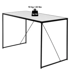 Wohnen Glasschreibtisch aus Schwarzglas - Pathos