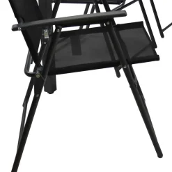 Wohnen Glastisch & Klappstühle wetterfest - Cretania (siebenteilig)