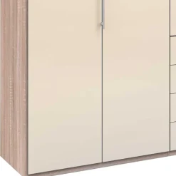 Gleittüren Kleiderschrank in Creme Glasfront - Rativian^Wohnen Sale