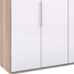 Wohnen Gleittüren-Schrank mit Glasfront in Weiß - Bosays