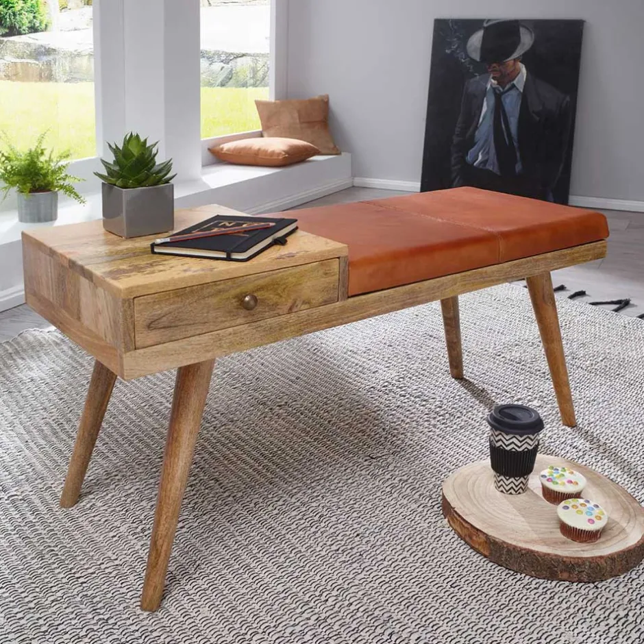 Günstige Design Polsterbank mit Leder - Zanyorita^Wohnen Outlet