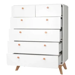 Wohnen Günstige Kommode mit sechs Schubladen - Kolreva