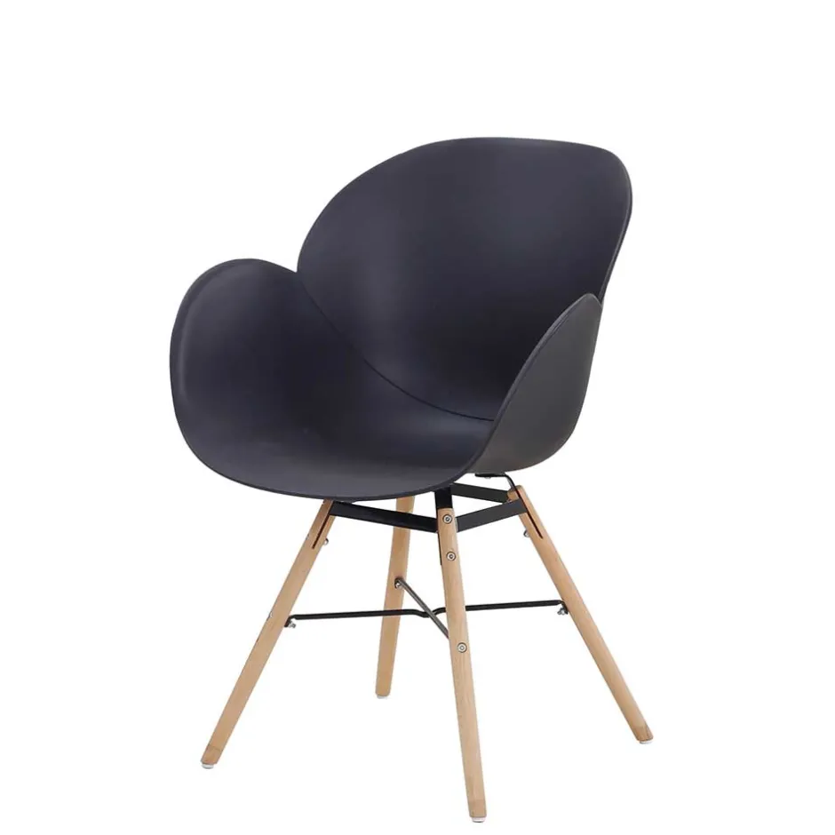 Wohnen Günstiger Tischsessel mit Sitzschale - Raimar (Set)