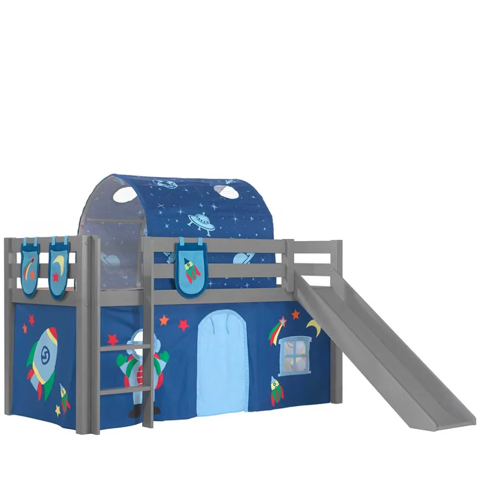 Günstiges Astronaut Spielbett mit Rutsche - Diamony^Wohnen