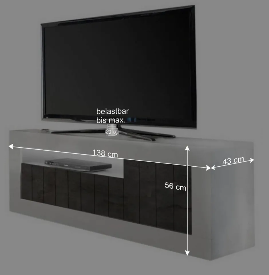 Wohnen Günstiges Design TV Board 138x56x43 cm - Voskala