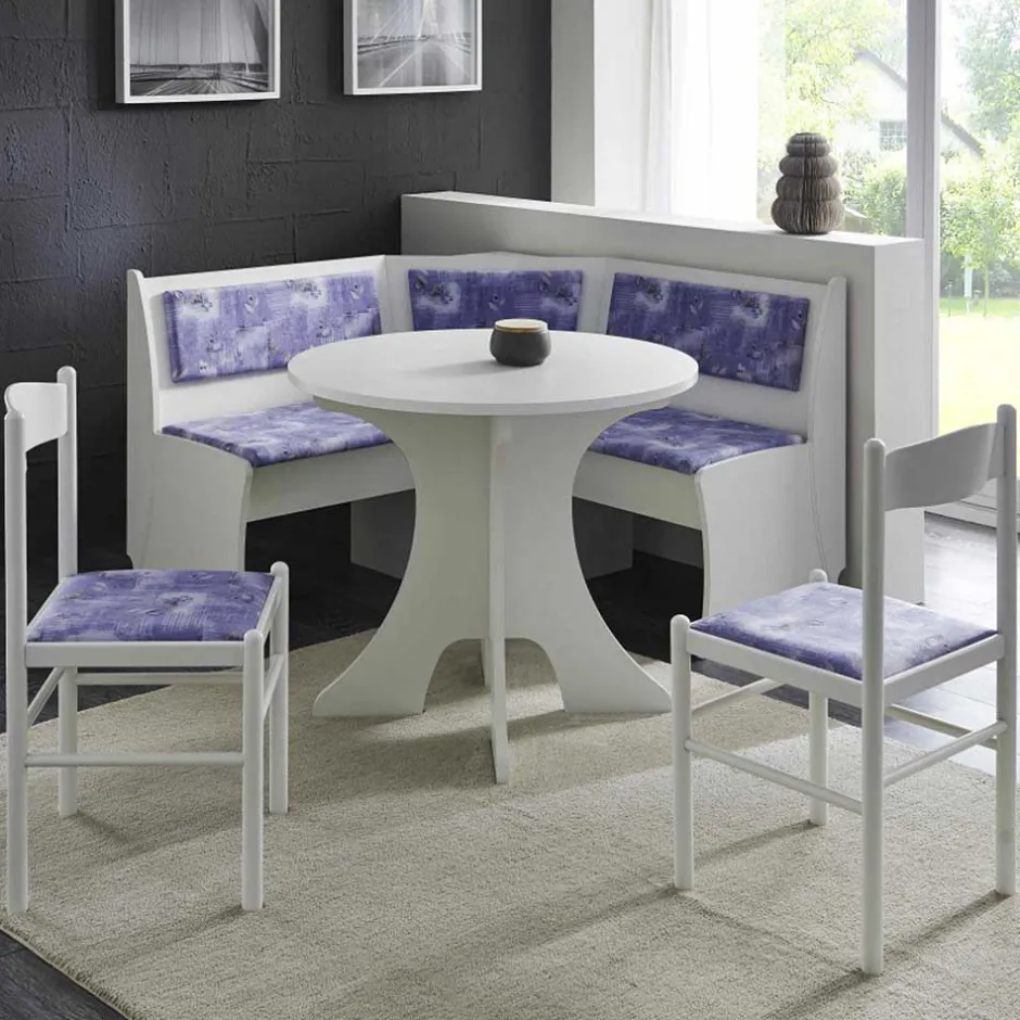 Günstiges Eckbank Set Heflin in Weiß (vierteilig)^Wohnen New