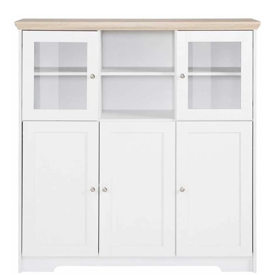 Wohnen Günstiges Landhaus Highboard 125x125x35 - Akedra