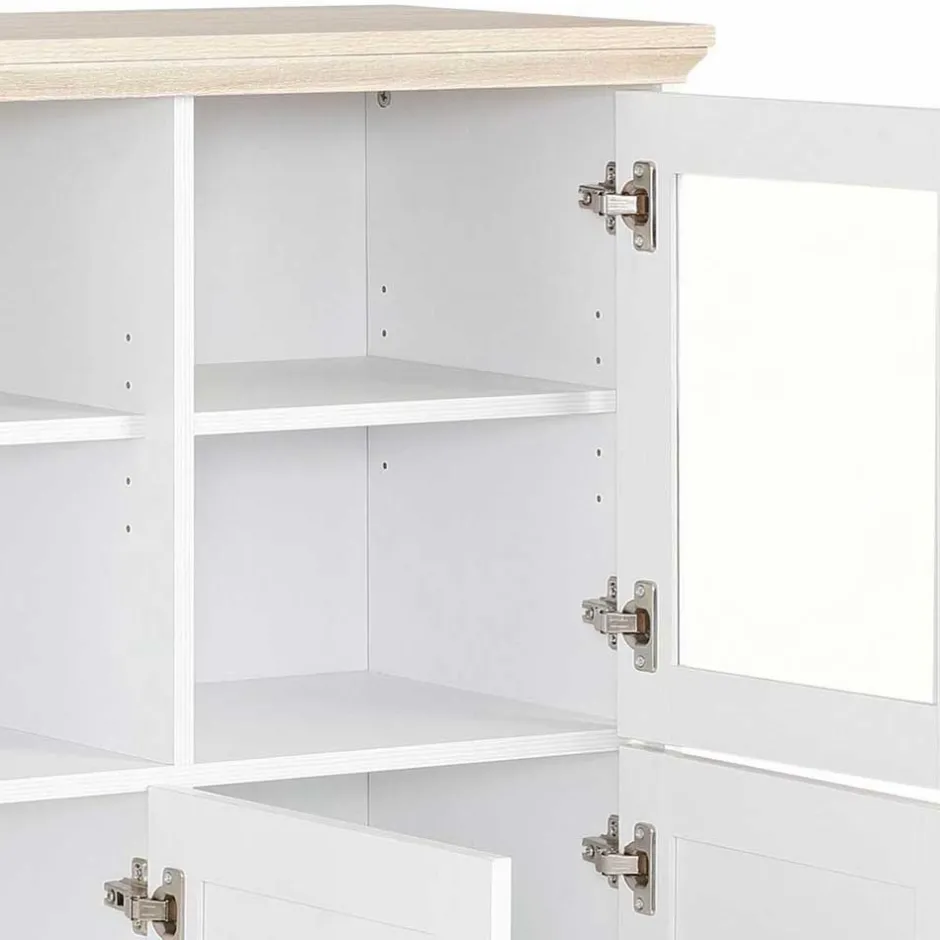 Wohnen Günstiges Landhaus Highboard 125x125x35 - Akedra