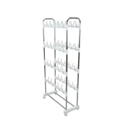 Günstiges Schuhregal auf Rollen Sangora in Weiß^Wohnen Best