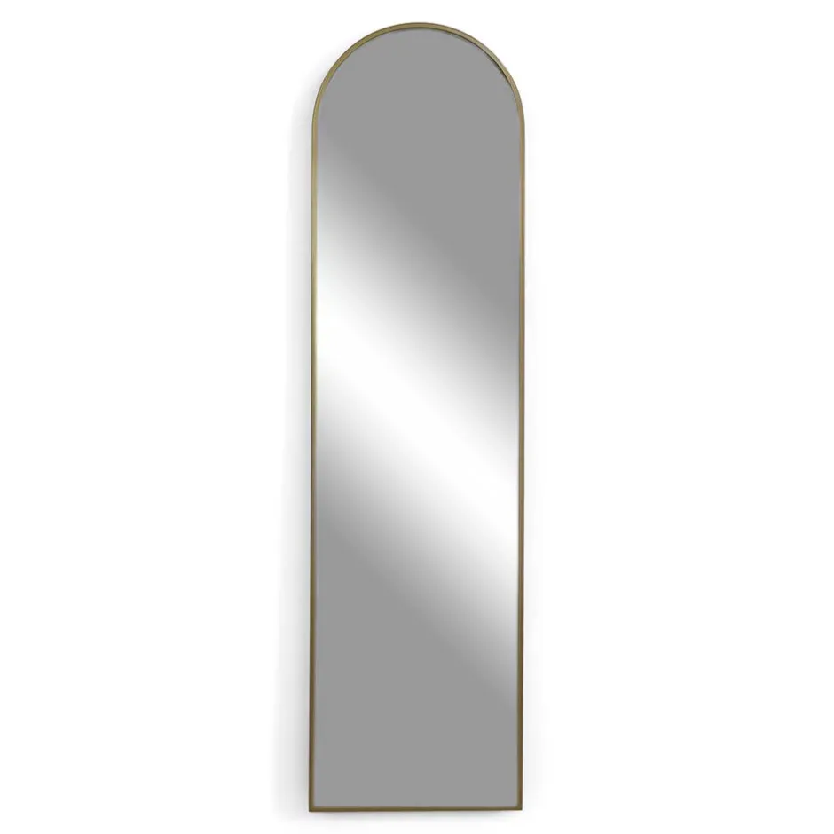 Wohnen Goldener Designspiegel - oben bogenförmig - Zolencas