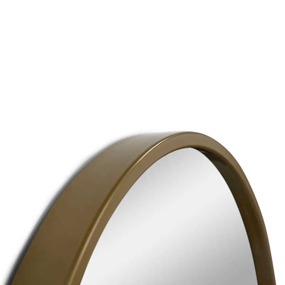 Wohnen Goldener Designspiegel - oben bogenförmig - Zolencas