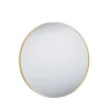Wohnen Goldfarbener Wandspiegel in Rund 80 cm - Zeanno