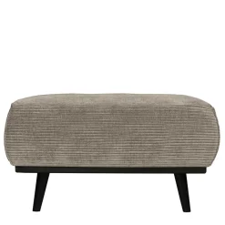 Graubrauner Couchhocker aus Strukturstoff - Gela^Wohnen New