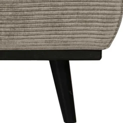 Graubrauner Couchhocker aus Strukturstoff - Gela^Wohnen New