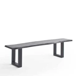 Wohnen Graue Baumkanten Küchenbank aus Akazie - Joella