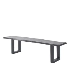 Wohnen Graue Baumkanten Küchenbank aus Akazie - Joella