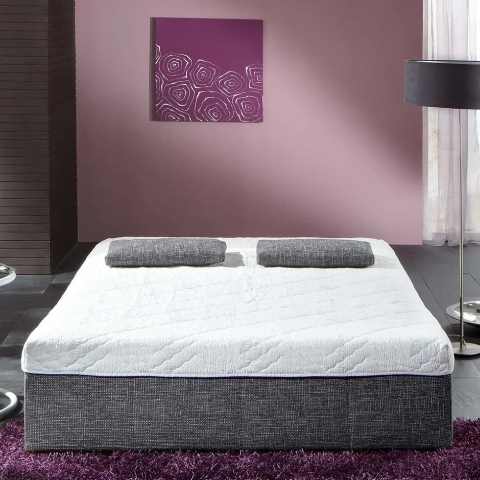 Wohnen Graue Bettcouch mit Faltmechanik - Dalicia