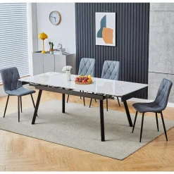 Graue Esszimmerstühle aus Samt - Epos (4er Set)^Wohnen Online