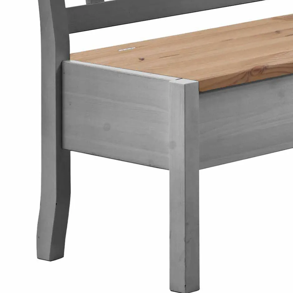 Graue Holz Eckbank Jytte mit Truhe^Wohnen Clearance