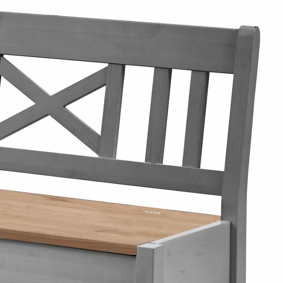 Graue Holz Eckbank Jytte mit Truhe^Wohnen Clearance