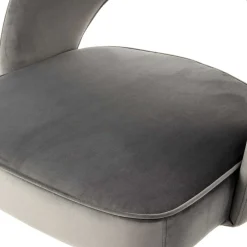 Wohnen Graue Samtstühle mit Eisenbeinen - Viarolia (2er Set)