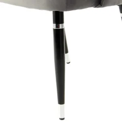 Wohnen Graue Samtstühle mit Eisenbeinen - Viarolia (2er Set)