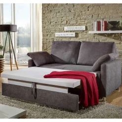 Wohnen Graue Schlafcouch in drei Breiten - Jaxon