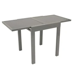 Wohnen Grauer Balkontisch Quinn aus Glas & Alu