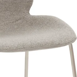 Wohnen Grauer Barstuhl im Material Mix - Ruvenz