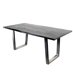 Wohnen Grauer Baumkanten Esstisch Risa im Loft Style