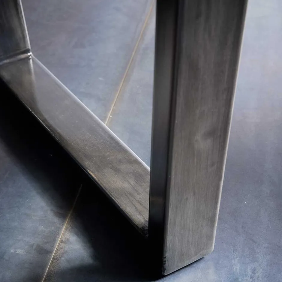 Wohnen Grauer Baumkanten Esstisch Risa im Loft Style