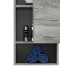 Wohnen Grauer Hängeschrank mit Tür und Fach - Baloon